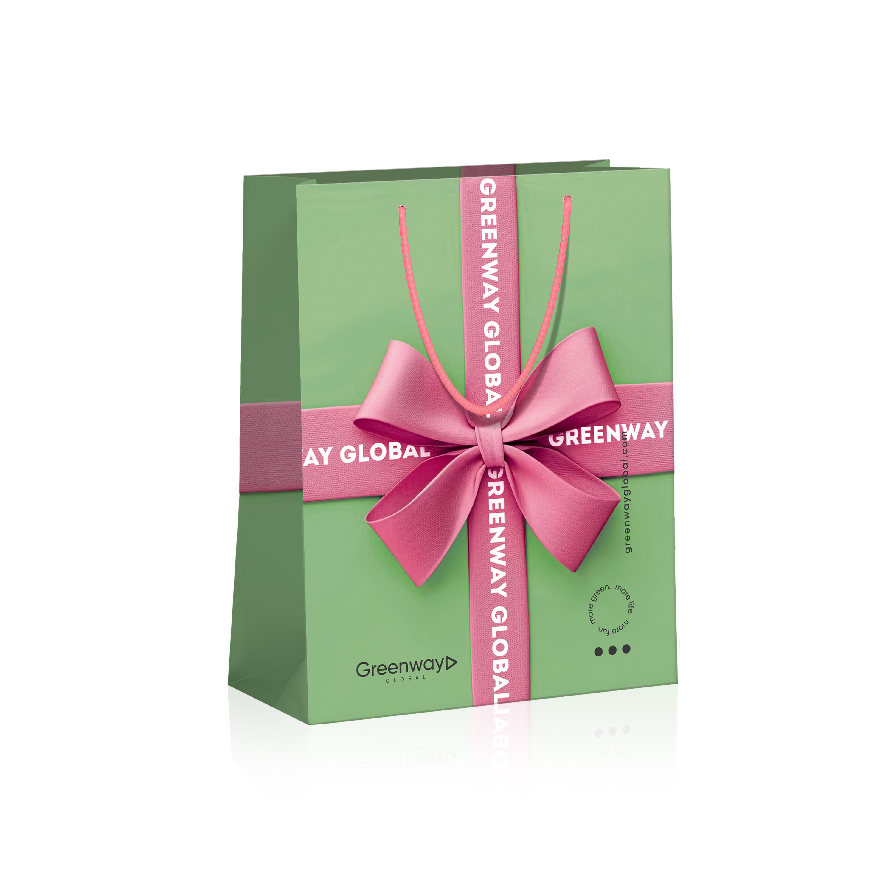 Gift bag medium, green, 22 x 32 x 12 cm
