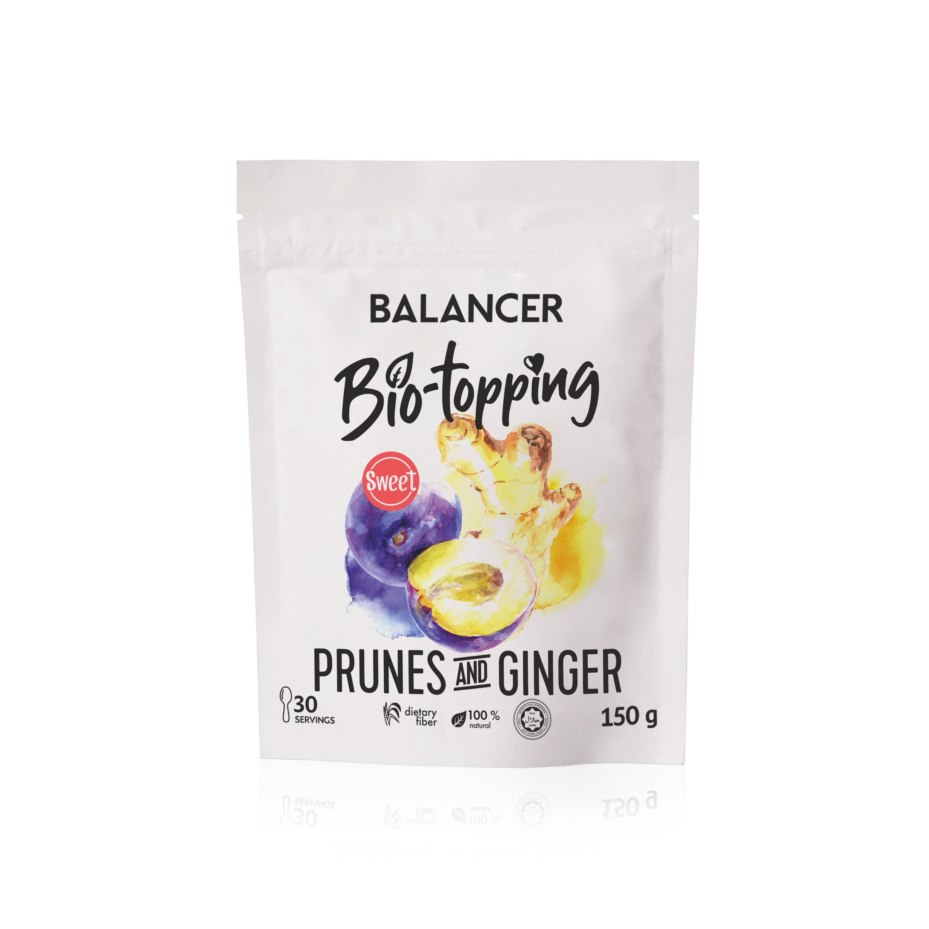 Комплекс клетчатки BALANCER Bio-topping «Чернослив & имбирь», сладкий, 150 г