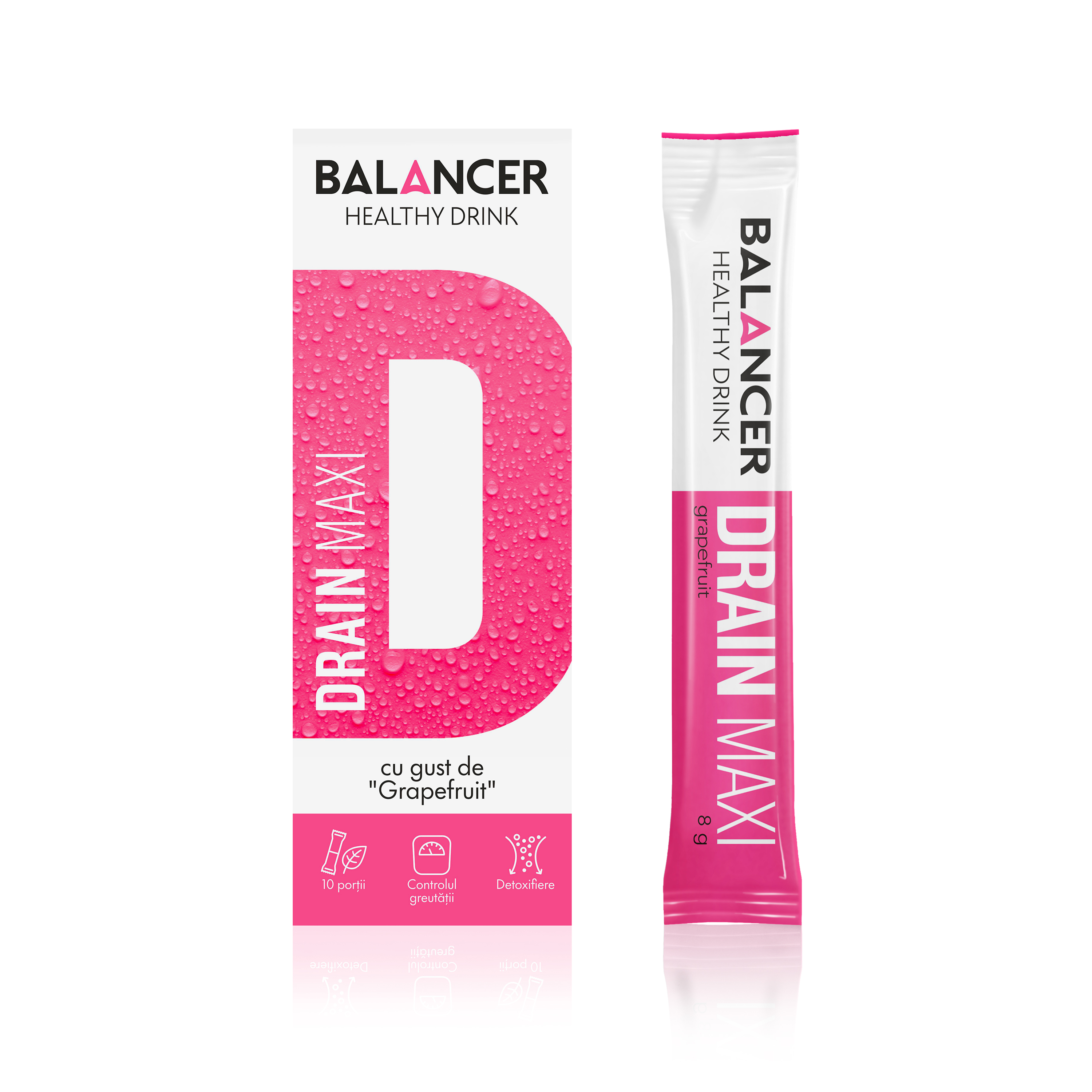 BALANCER DRAIN MAXI со вкусом «Грейпфрут», с подсластителями, 10 стиков