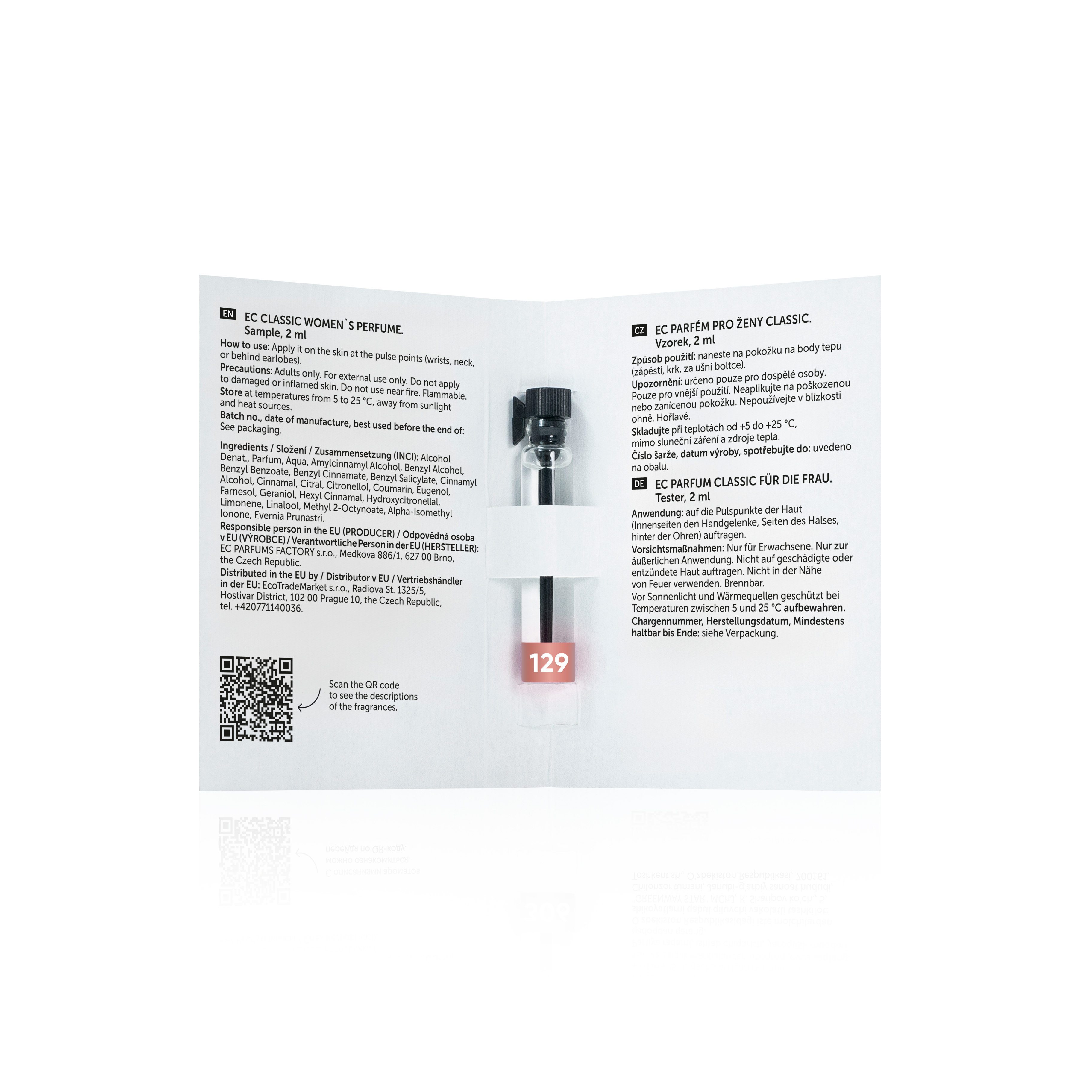 Perfume for women EC Classic 129, sample, 2 ml