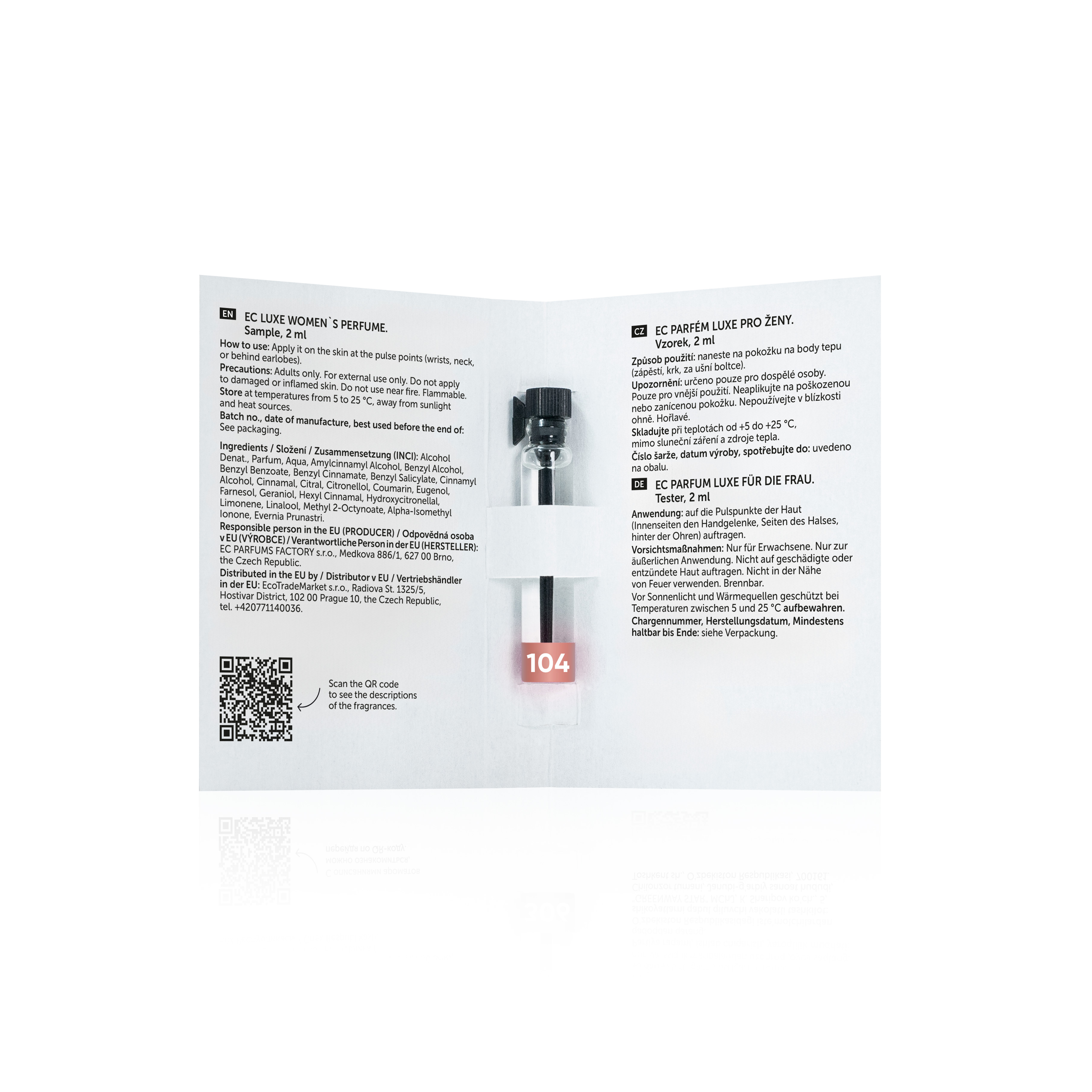 Perfume for women EC Luxe 104, sample, 2 ml
