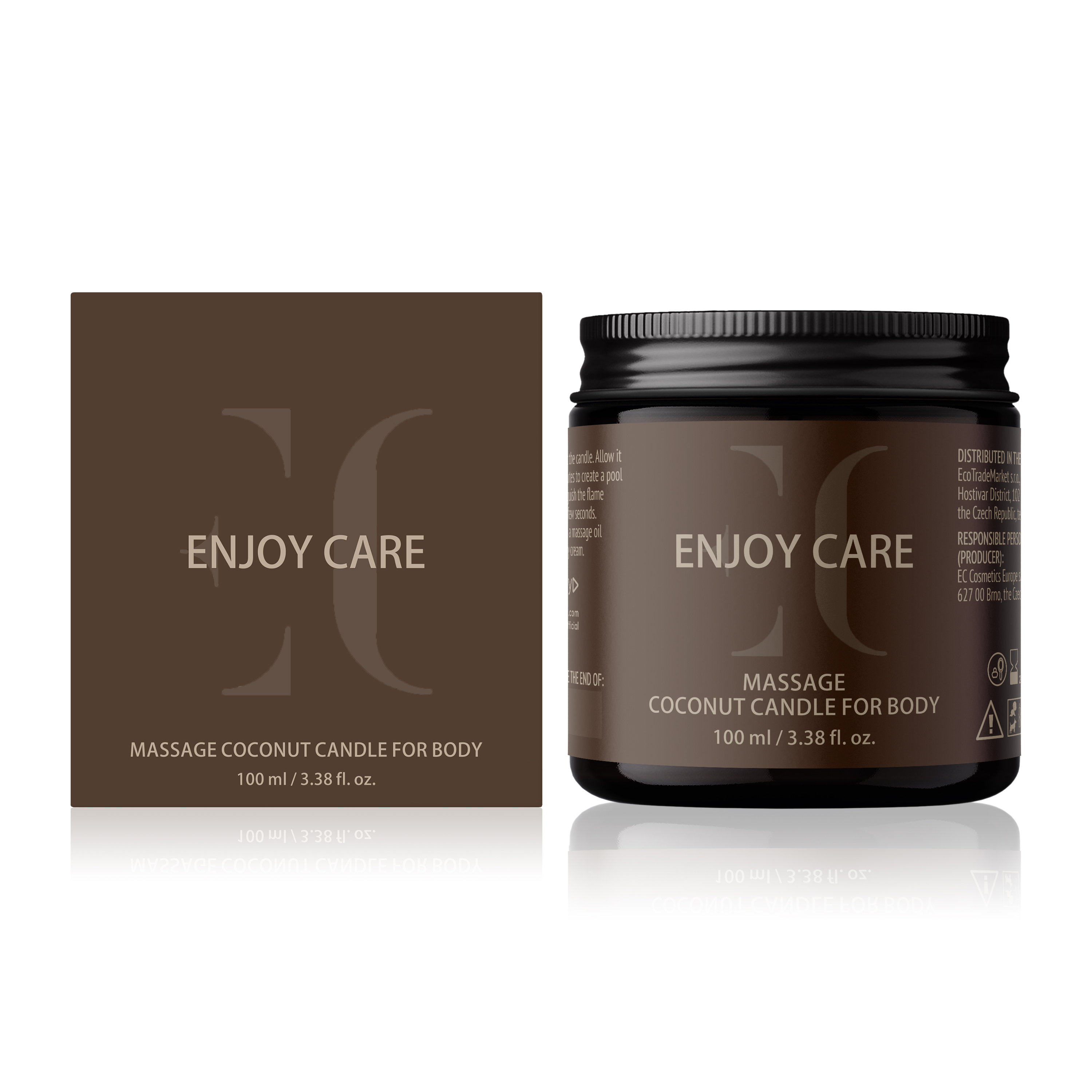 Массажная кокосовая свеча для тела Enjoy Care, 100 мл