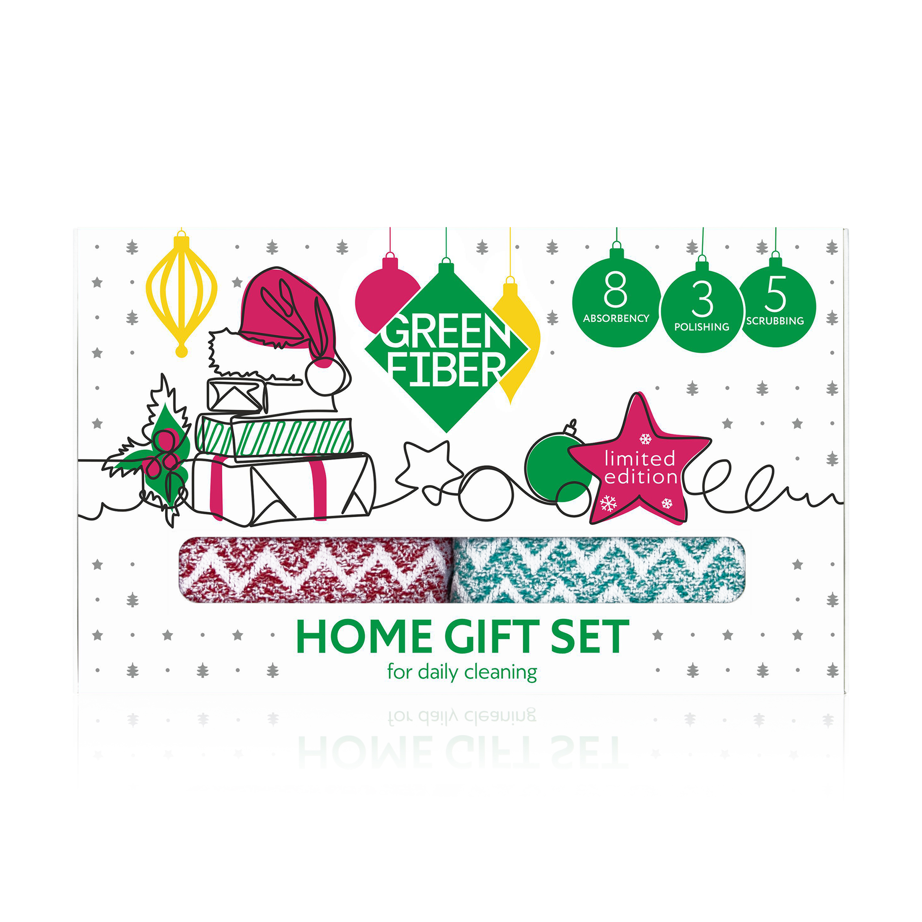 Green Fiber HOME GIFT SET Poklon set fibera za svakodnevno čišćenje