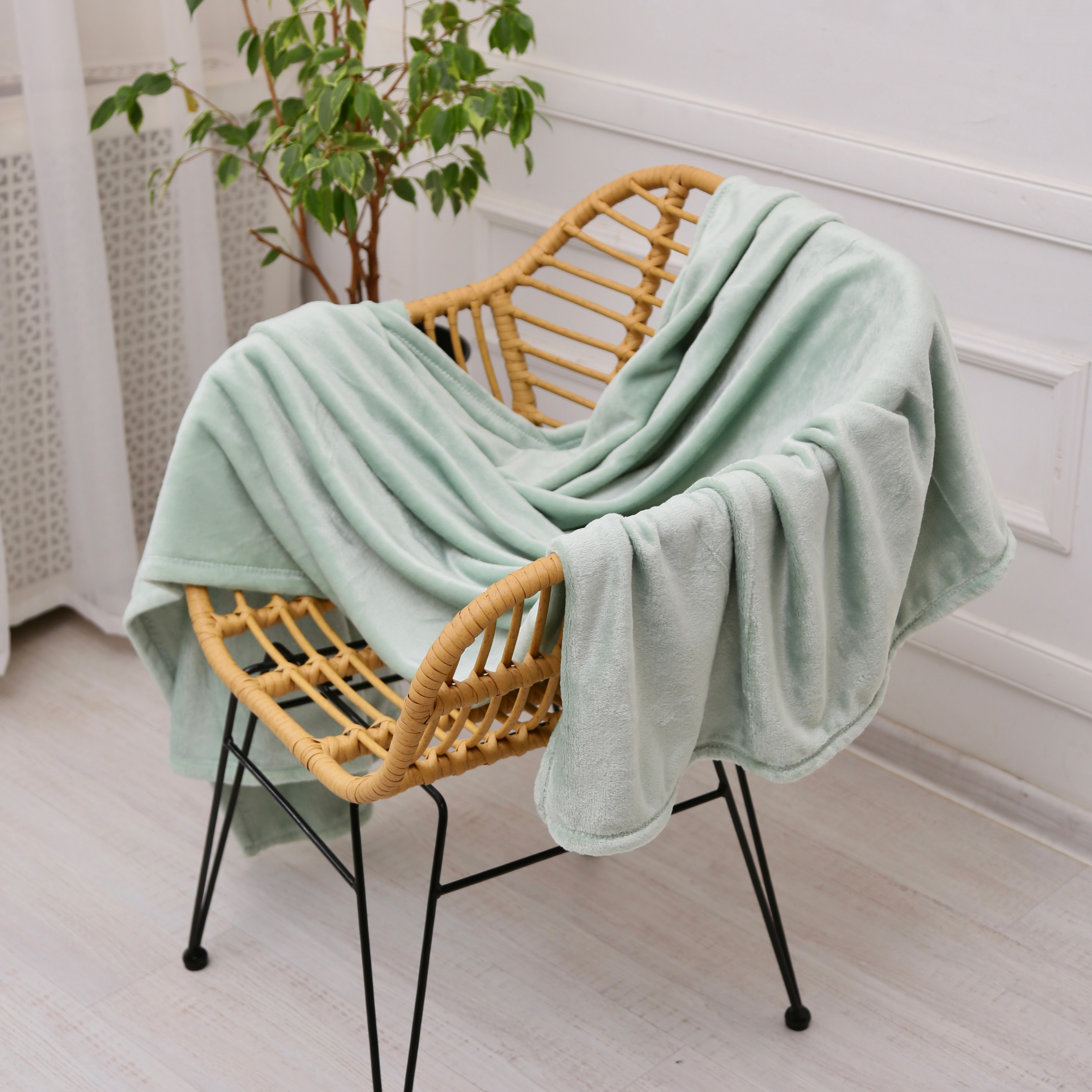 Plaid Green Fiber CARE 19, mint