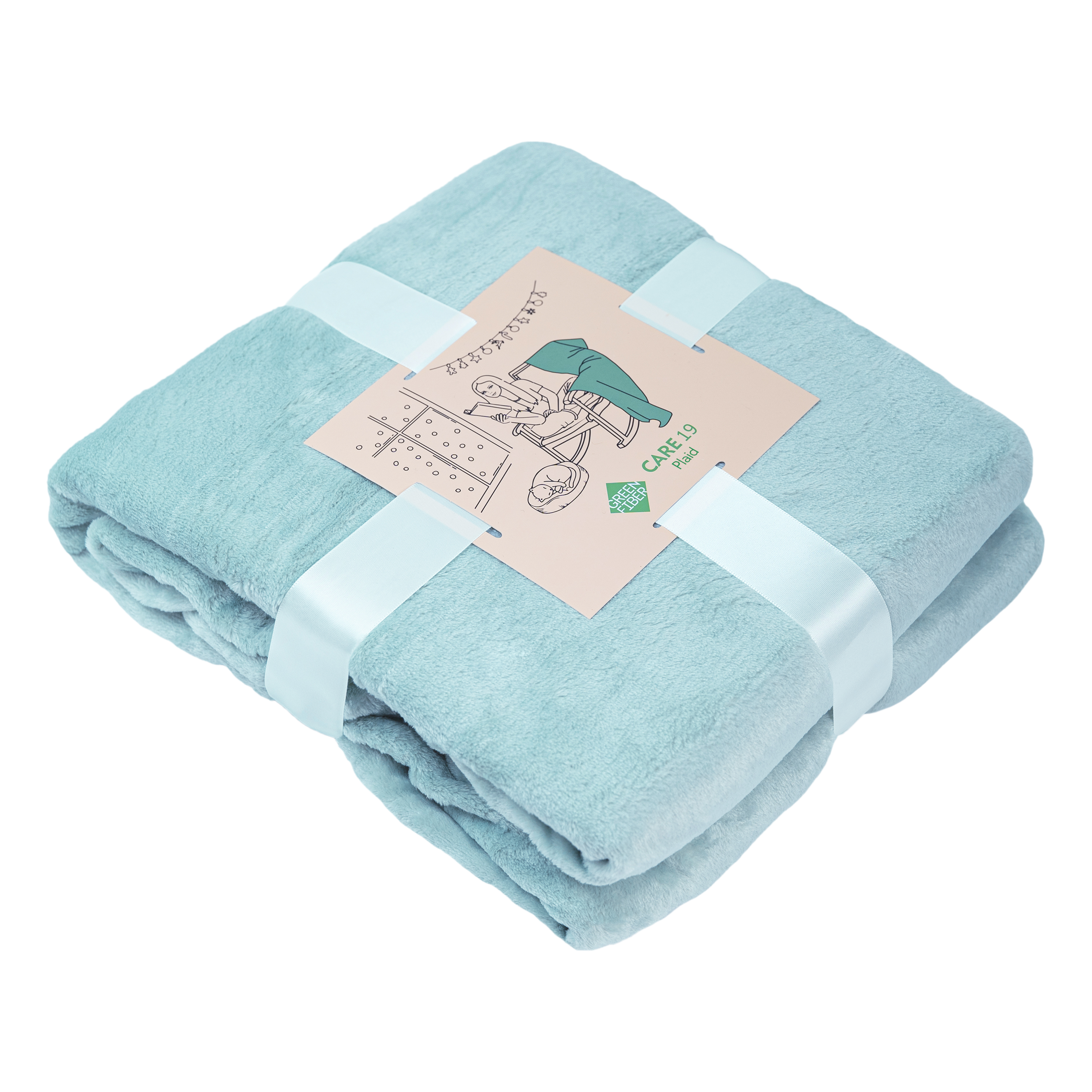 Plaid Green Fiber CARE 19, mint