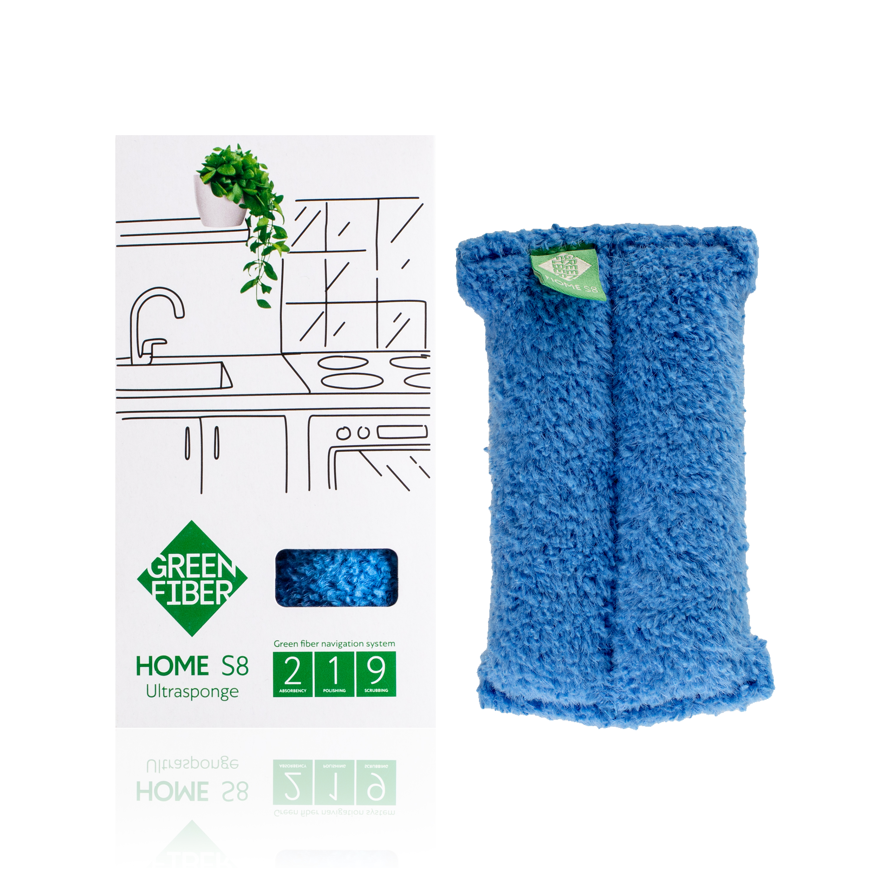 Губка Инволвер HOME S8, голубая