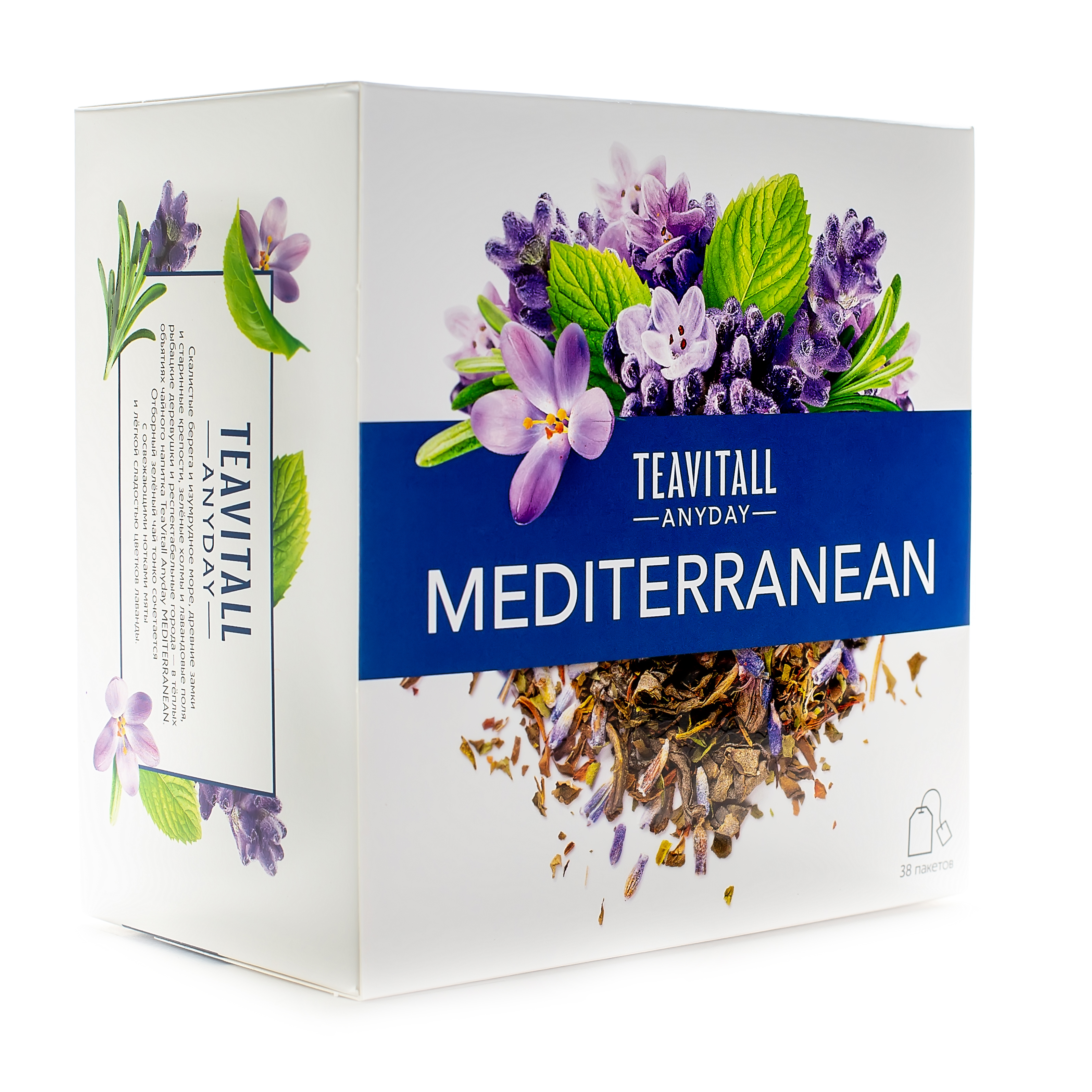 Чайный напиток TeaVitall Anyday «Mediterranean», 38 фильтр-пакетов