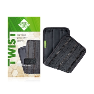 Green Fiber TWIST Насадка из микроволокна для швабры с отжимом
