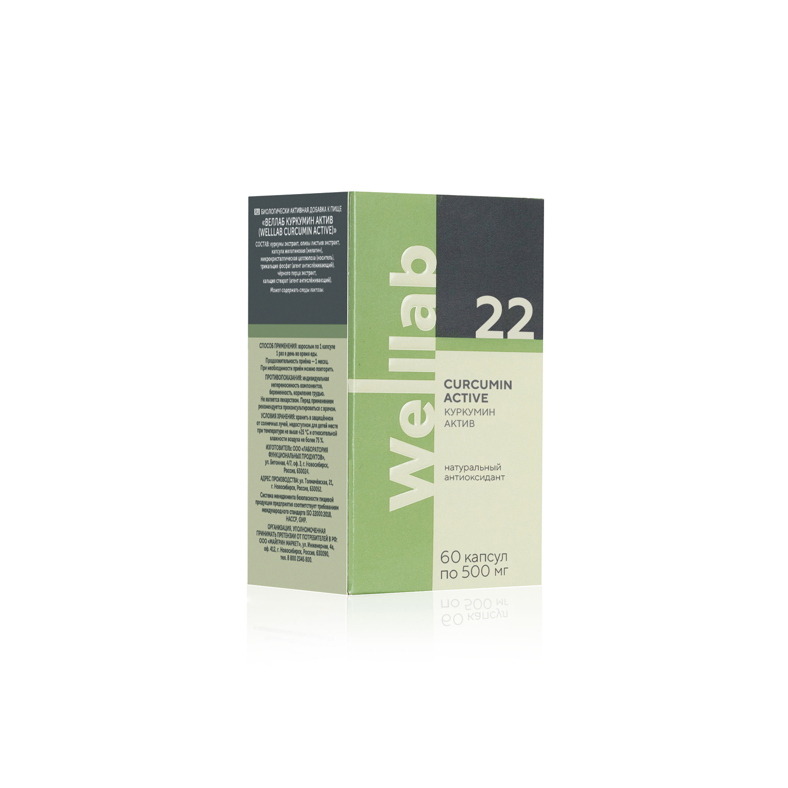 Dietary supplements with curcumin Welllab CURCUMIN ACTIVE, 60 capsules