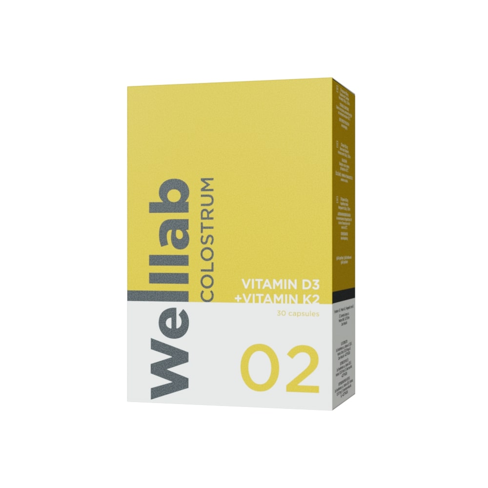 Welllab Colostrum Vitamina D3 + K2, 30 capsule