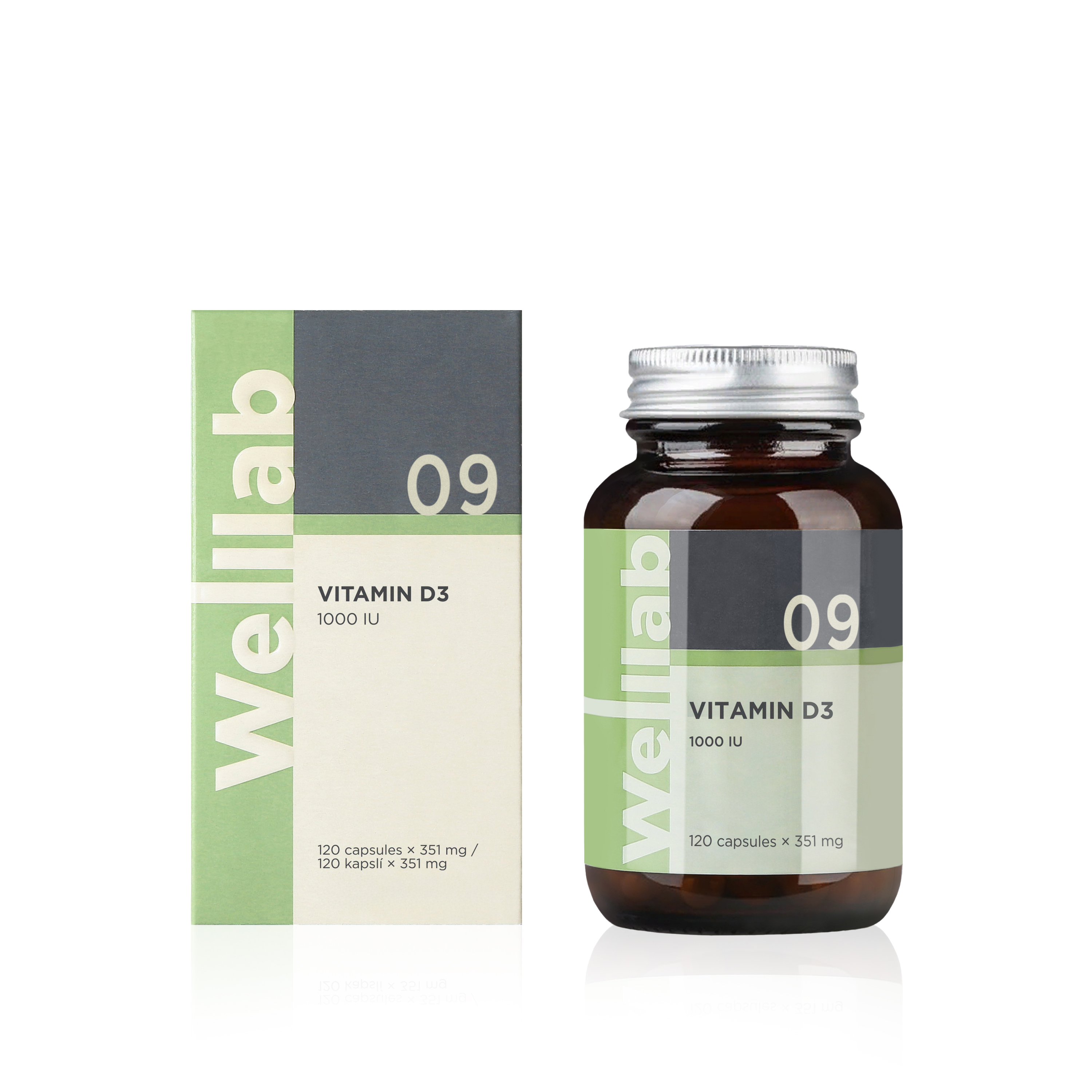 Welllab VITAMIN D3 Dodatak ishrani sa vitaminom D3 1000 IU, 120 kapsula