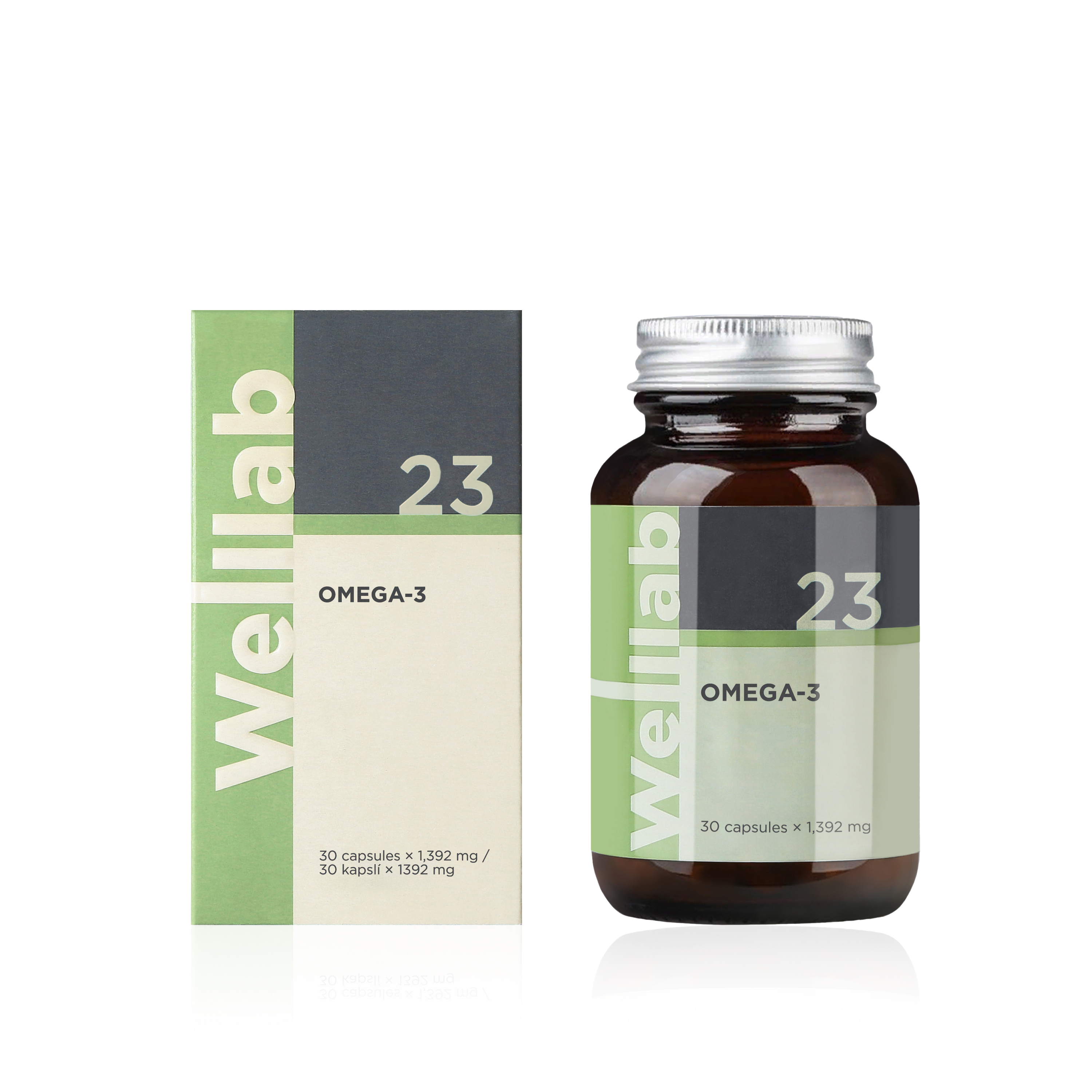 Omega-3 içeren besin takviyesi Welllab OMEGA-3, 30 kapsül